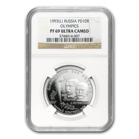 1993 Russia 1/2 oz Palladium Olympic 10 Rouble PF-69 NGC 1993 Russia 1/2 oz Palladium Olympic 10 Rouble PF-69 NGC